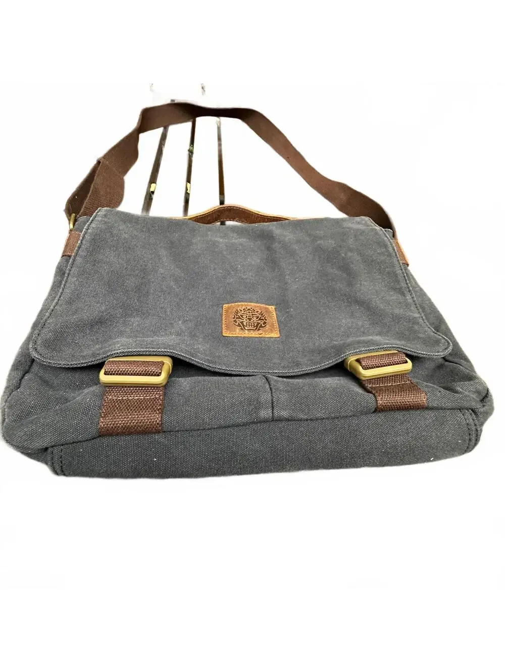 Cool Canvas Leather Multi-Function Student Shoulder Messenger Bag